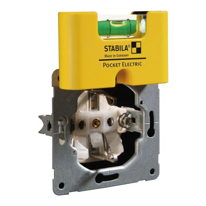B-Ware Stabila Wasserwaage Libelle Mini Pocket Messwerkzeug Magnet Gürtelclip Gelb - 4005069181154