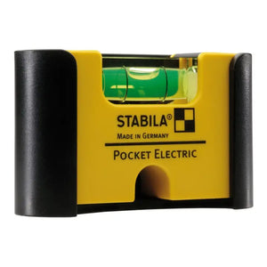 B-Ware Stabila Wasserwaage Libelle Mini Pocket Messwerkzeug Magnet Gürtelclip Gelb