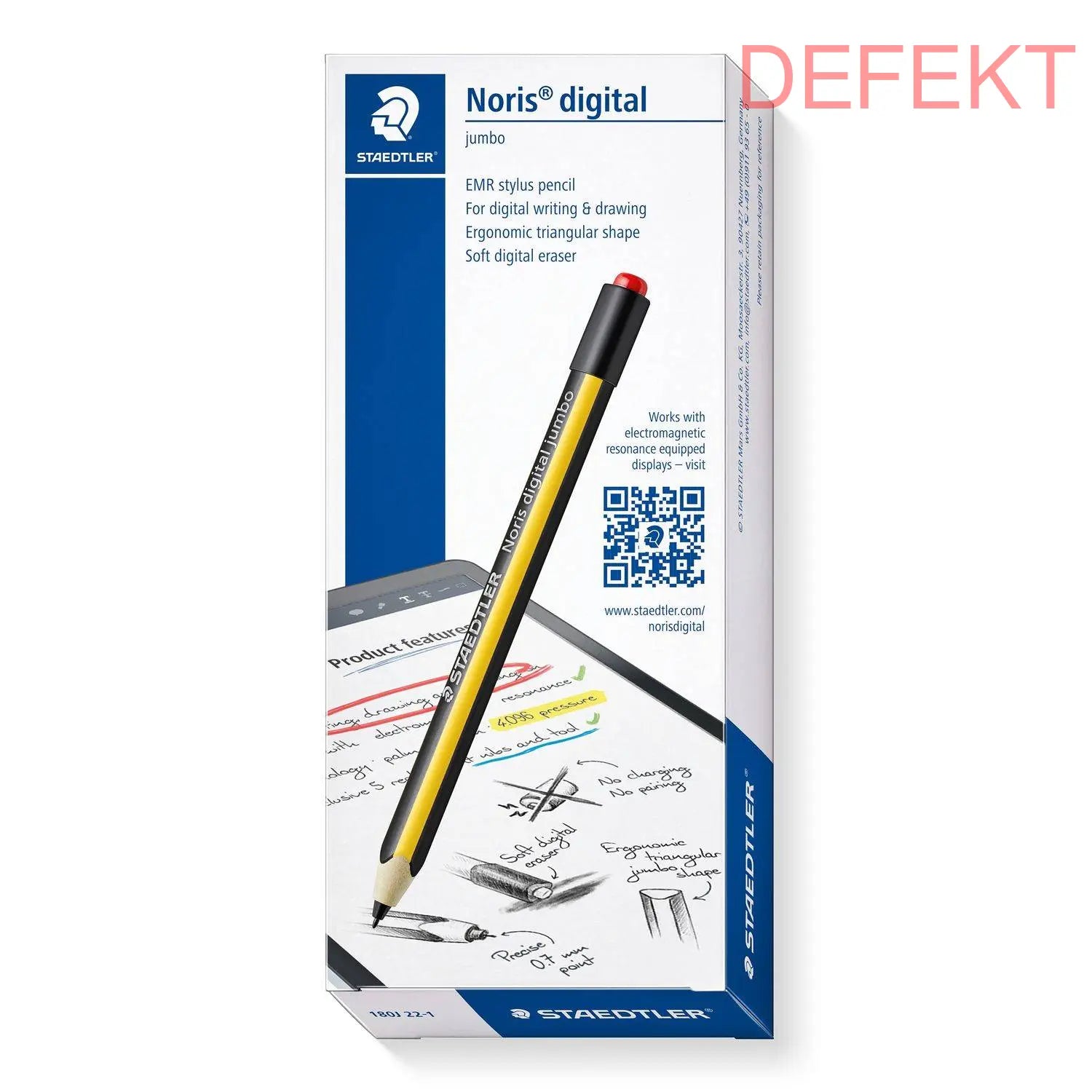 D-Ware Staedtler Noris Digital Jumbo Tablet Tablet Stift Stift Eingabestift Defektware - 4007817073933