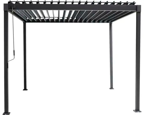 B-Ware Stahl Pergola überdachung Gartenpavillon 3x3m 8er Pfosten Anthrazit