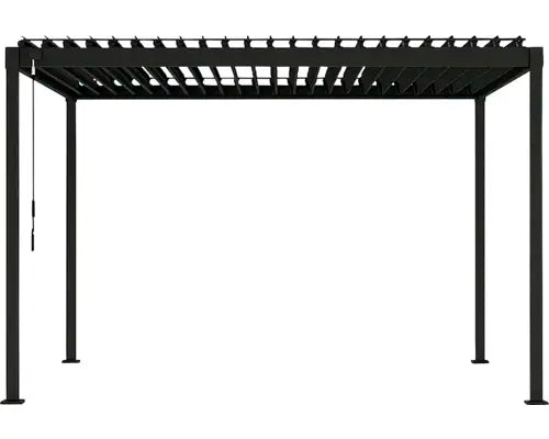 B-Ware Mirador Pergola Gartenpavillon Lamellendach Rinne Metall Anthrazit 300 X 400756 - 4306516663026