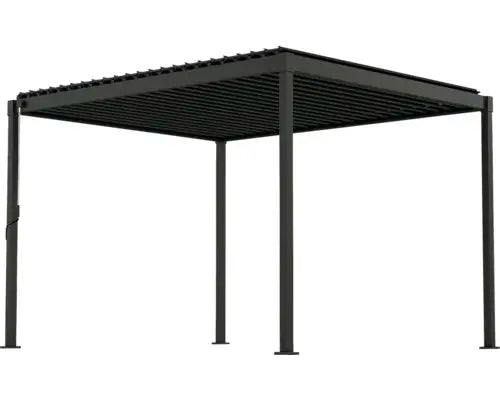 B-Ware Mirador Pergola Gartenpavillon Lamellendach Rinne Metall Anthrazit 300 X 400756 - 4306516663026