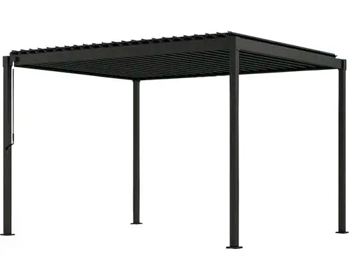 B-Ware Mirador Pergola Gartenpavillon Lamellendach Rinne Metall Anthrazit 300 X 400756 - 4306516663026