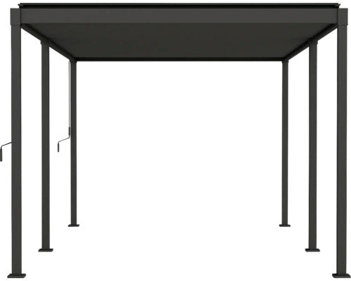 Mirador Pergola Gartenpavillon Stahl-Pergola anthrazit 300x500cm Lamellendach - 4306516776962