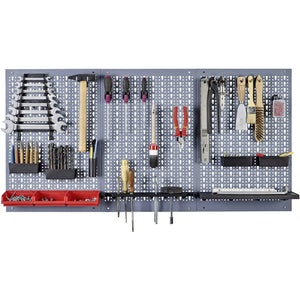 B-Ware Küpper Stahlblech Werkzeug Lochwand 3 Teilig Inkl 12 Standardhaken 120x60cm