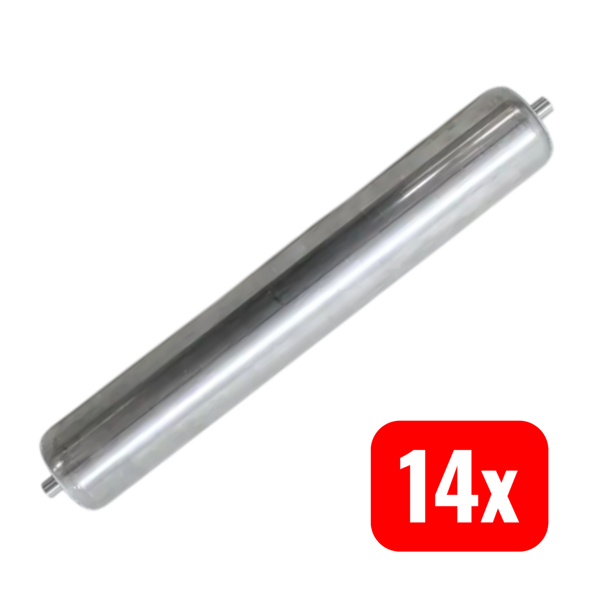 Stahlrolle LINE 50 x 300 mm Transportrolle Förderrolle Stahlrolle 14 STÜCK - 1