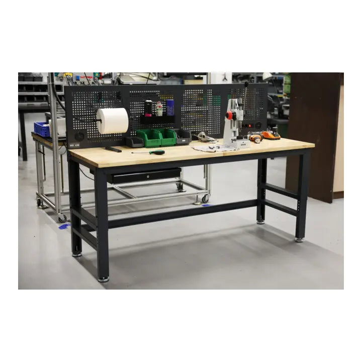 B-Ware Stahlwille Werkbank Arbeitstisch Höhenverstellbar Schublade Steckdose Usb 200 Cm - 4018754359981