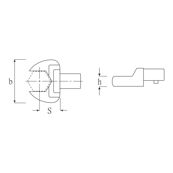 Stahlwille Maul Einsteckwerkzeug Einsatz Schlüsselweite 18mm 9x12mm Stahl B-Ware - 4018754033904