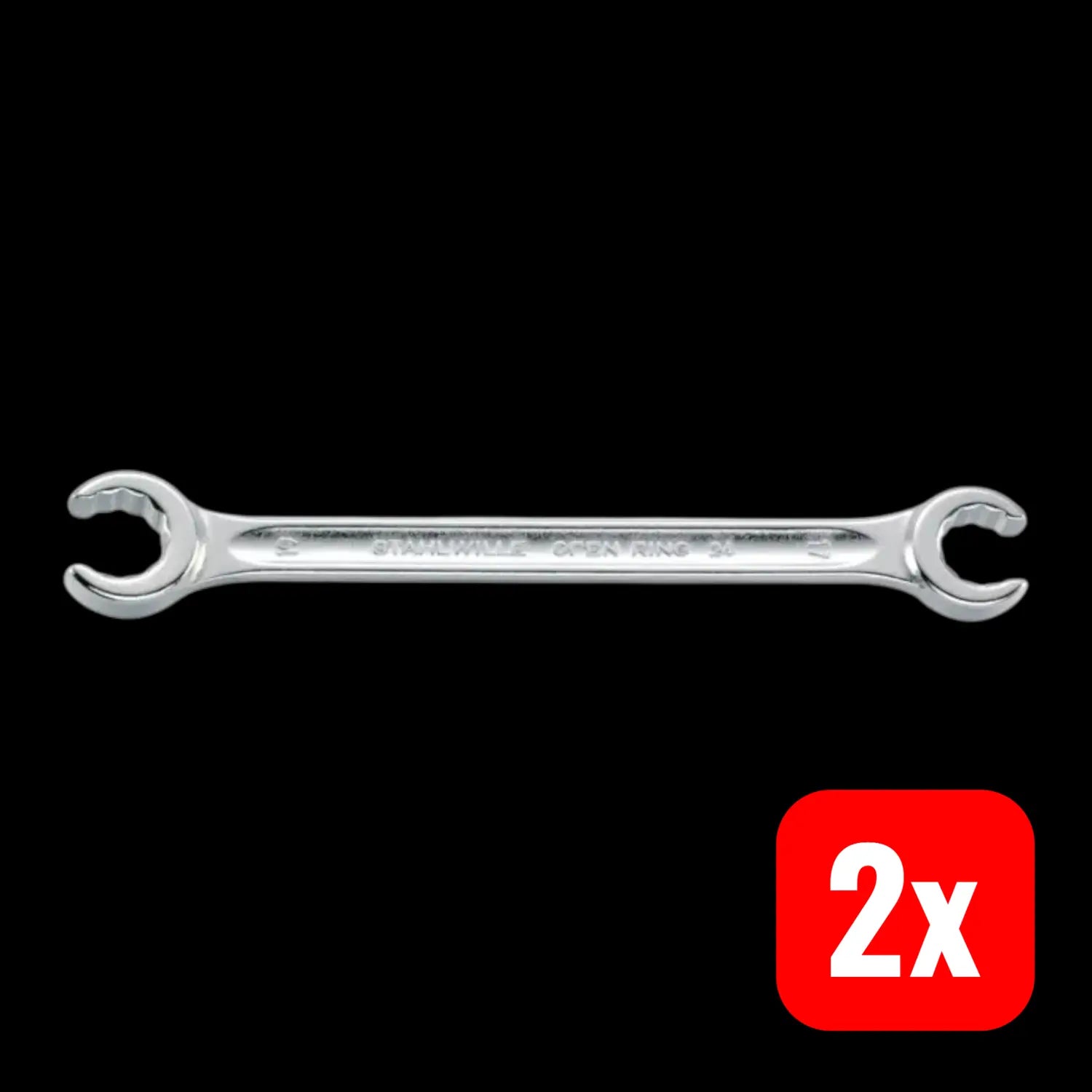 B-Ware Stahlwille Offener Doppelringschlüssel Maulschlüssel Cs 14x17 Mm 200 Mm 2 Stück - 4018754021949