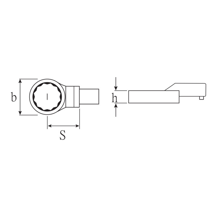 Stahlwille Ring Einsteckwerkzeug Einsteckwerkzeuge Sw.36mm Wkz.Aufn.22x28mm B-Ware - 4018754238804
