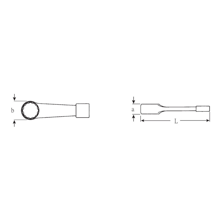 Stahlwille Schlag Ringschlüssel Maulschlüssel Sw.75mm Grün Lackiert Chromstahl B-Ware - 4018754023271