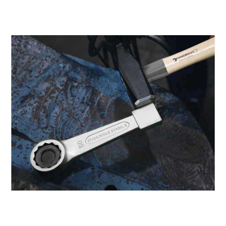 B-Ware Stahlwille Schlag Ringschlüssel Maulschlüssel Sw.75mm Grün Lackiert Chromstahl