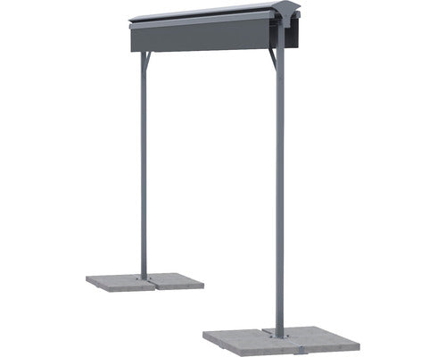 Markiso Standmarkise Mobile Markise Sonnenschutz 4x3 Stoff Gestell RAL 7015 - 4306517554934