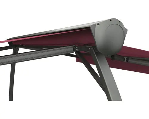 B-Ware Standmarkise Biella Markise Sonnenschutz 3,95x3 Stoff Bordeaux Led Motor Remote - 2007006391970