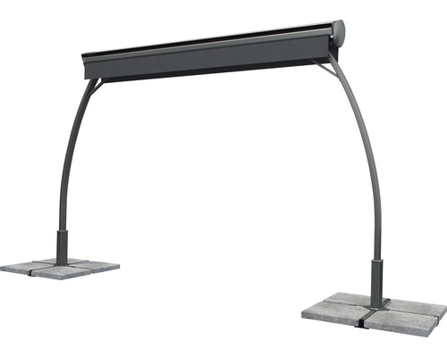 B-Ware Standmarkise Biella Markise Sonnenschutz Sichtschutz Regenschutz Led Motor Grau