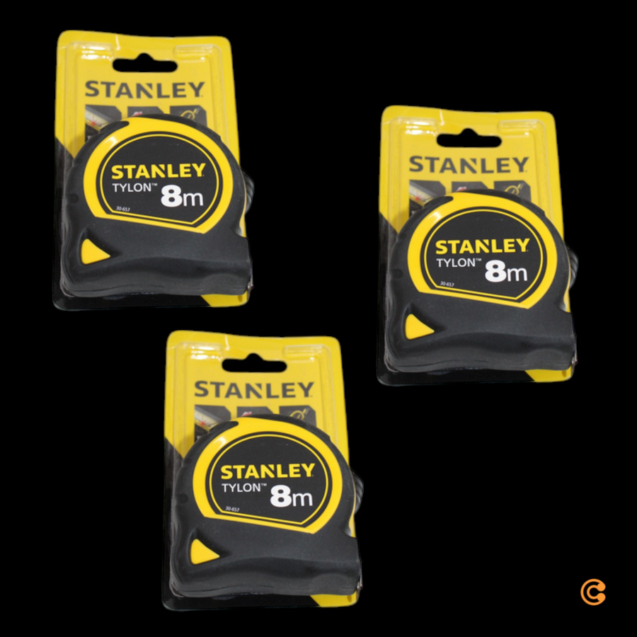 Stanley Bandmass Maßband Messband Tylon 8 M Längenmessung 3 Stück B-Ware - 3253560306571
