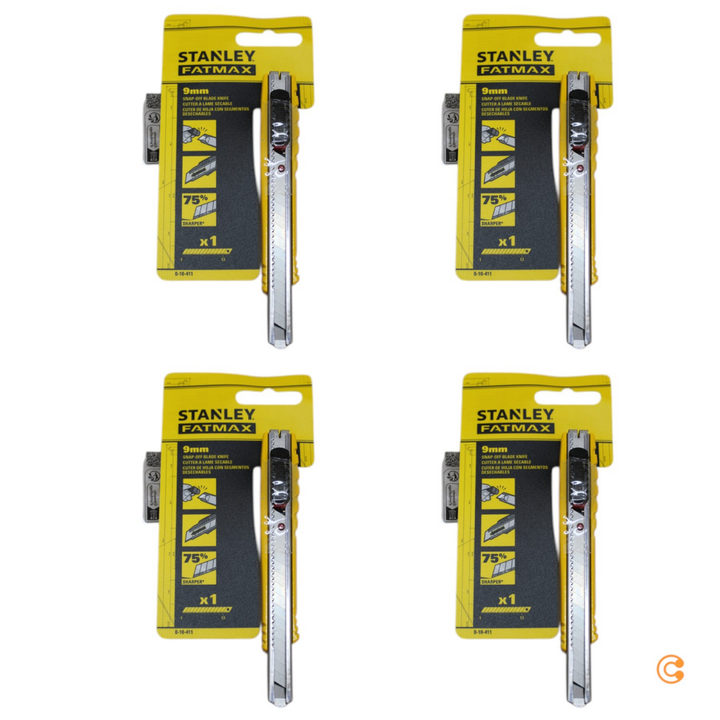 Stanley Cutter Messer Fatmax 9 Mm Aluminium Korpus Rutschfester 4 Stück B-Ware - 3253560104115