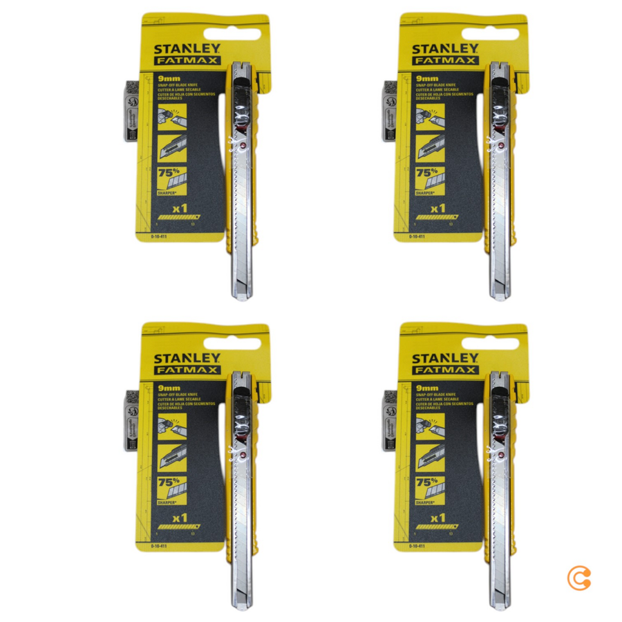 Stanley Cutter Messer Fatmax 9 Mm Aluminium Korpus Rutschfester 4 Stück B-Ware - 3253560104115
