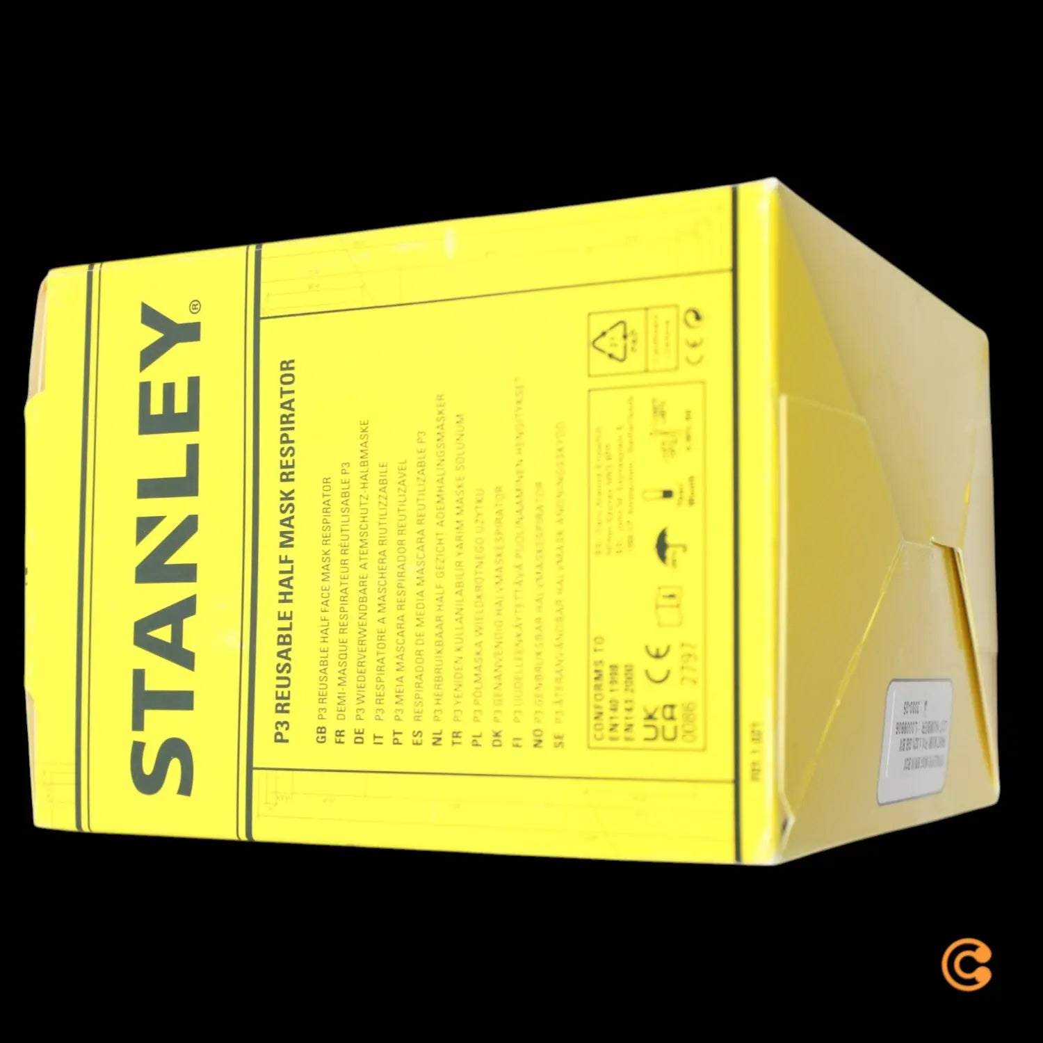 B-Ware Stanley Halbmaske Atemschutzmaske P3 Maske Filter S M Gelb Für Brillenträger - 5060703421002