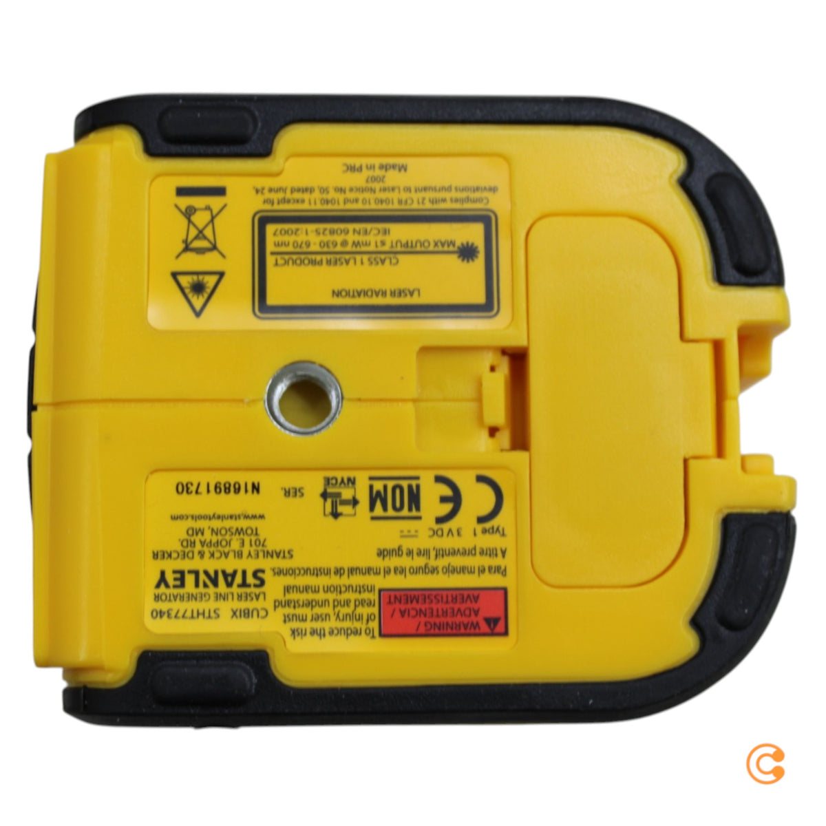 Stanley Linienlaser Messgerät Laserlinie 8m Batterie 0.687kg 16x16x21cm Gelb - 3253561773402