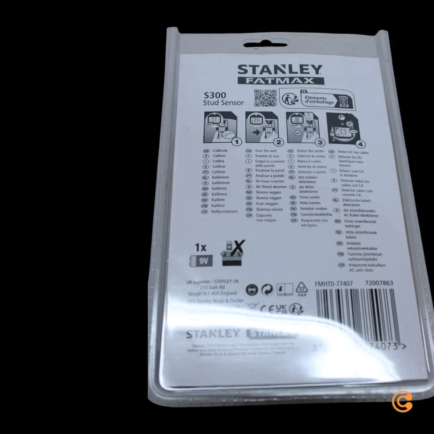 B-Ware Stanley Materialdetektor Ortungsgerät Fat Max S300 Holz Metall Kabel Lcd Display - 3253560774073