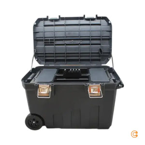 B-Ware Stanley Transportkiste Werkzeugbox Aufbewahrungsbox Kunststoff Schwarz Rollen