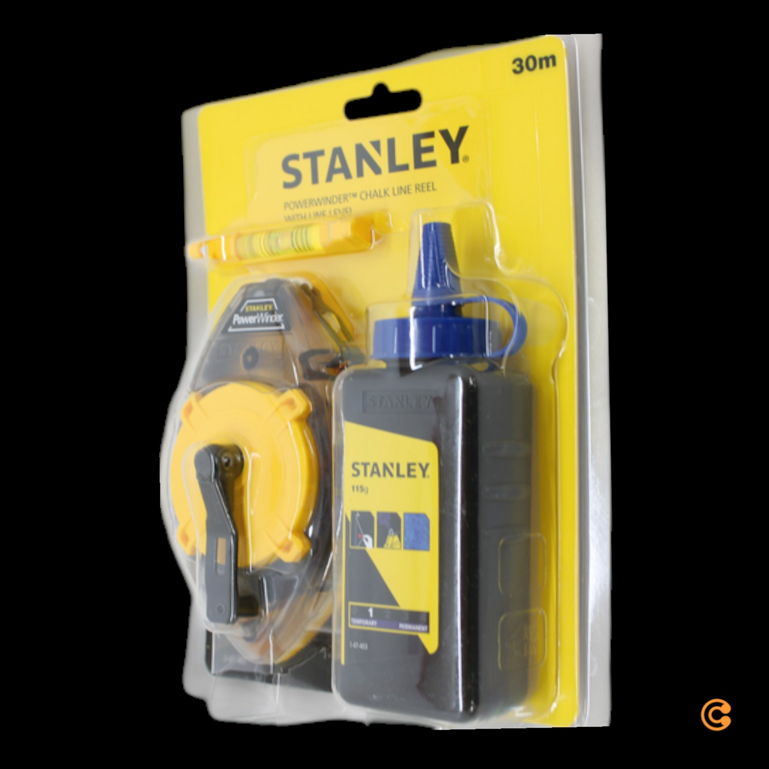 B-Ware Stanley Schlagschnur Set Powerwinder Schnur 30m Kreide Senklot 2 Stück - 3253560474652