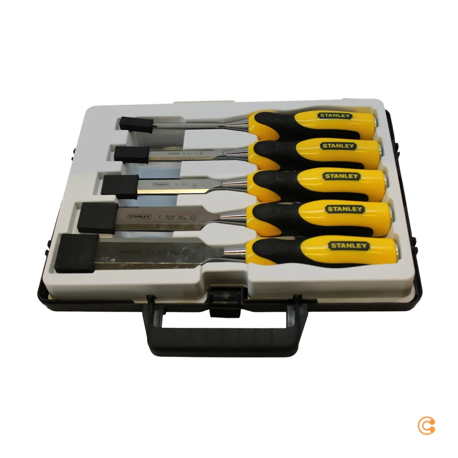 B-Ware Stanley Stechbeitel Set Holzmeißel Dynagrip Karbonstahl 5tlg 6 12 18 25 32mm - 3253562168856
