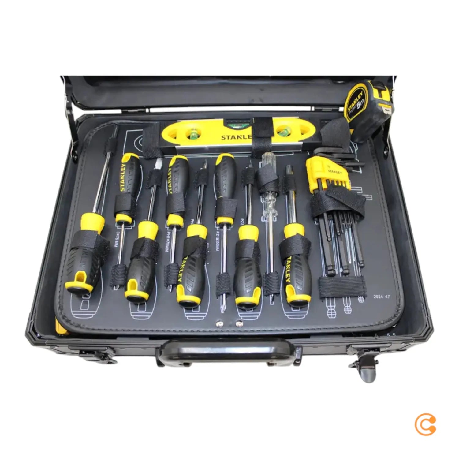 B-Ware Stanley Werkzeugset Set Werkzeugkoffer 142 Teilig Zangen Schraubendreher Schwarz