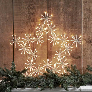 B-Ware STAR TRADING LED Dekoleuchte Lichterkette Flower Star Kunststoff außen
