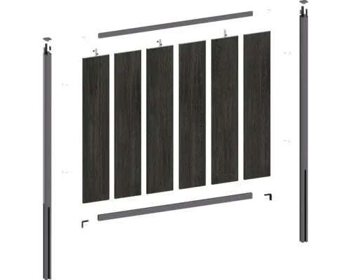 B-Ware Konsta Profil Leiste Startprofil Endprofil Verto Anthrazit Zaun Alu 28 Stück - 4306516692941