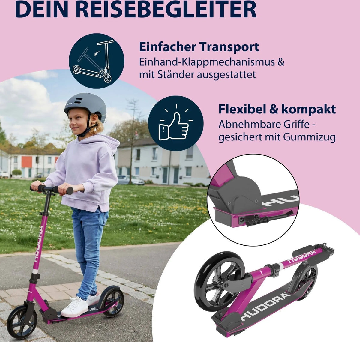 HUDORA Scooter Start 200 rot Kinderroller Kickroller City-Roller Klapproller263 - 4005998144862