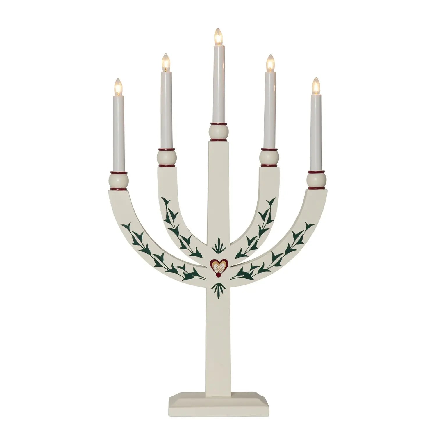 B-Ware Startrading Kerzenleuchter Leuchter Elias Tradition Fünfflammig Weiß - 7391482057587