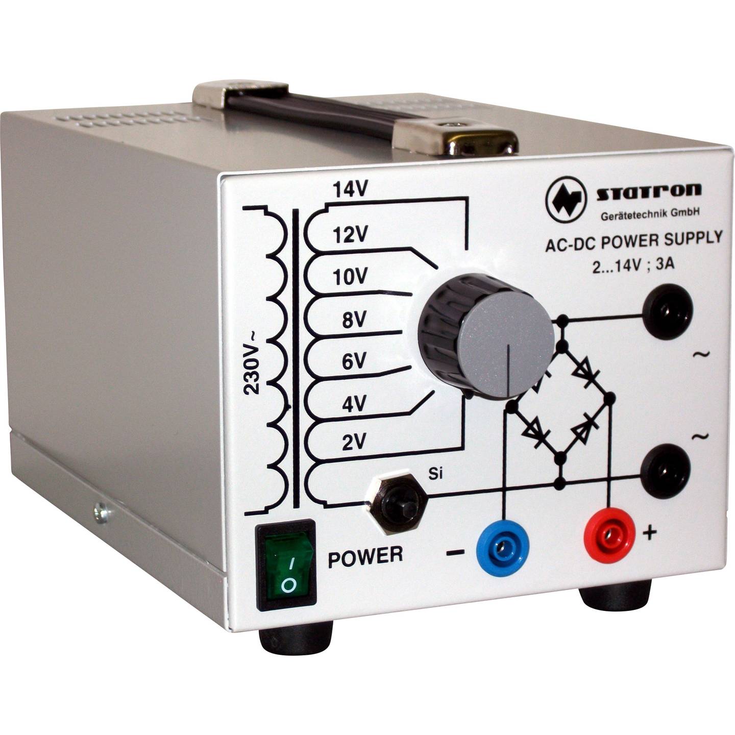 Statron Labornetzgerät Netzteil Stromversorgung 5359.0 2x Ausgänge 2-14V 3A 42W - 4016139069838