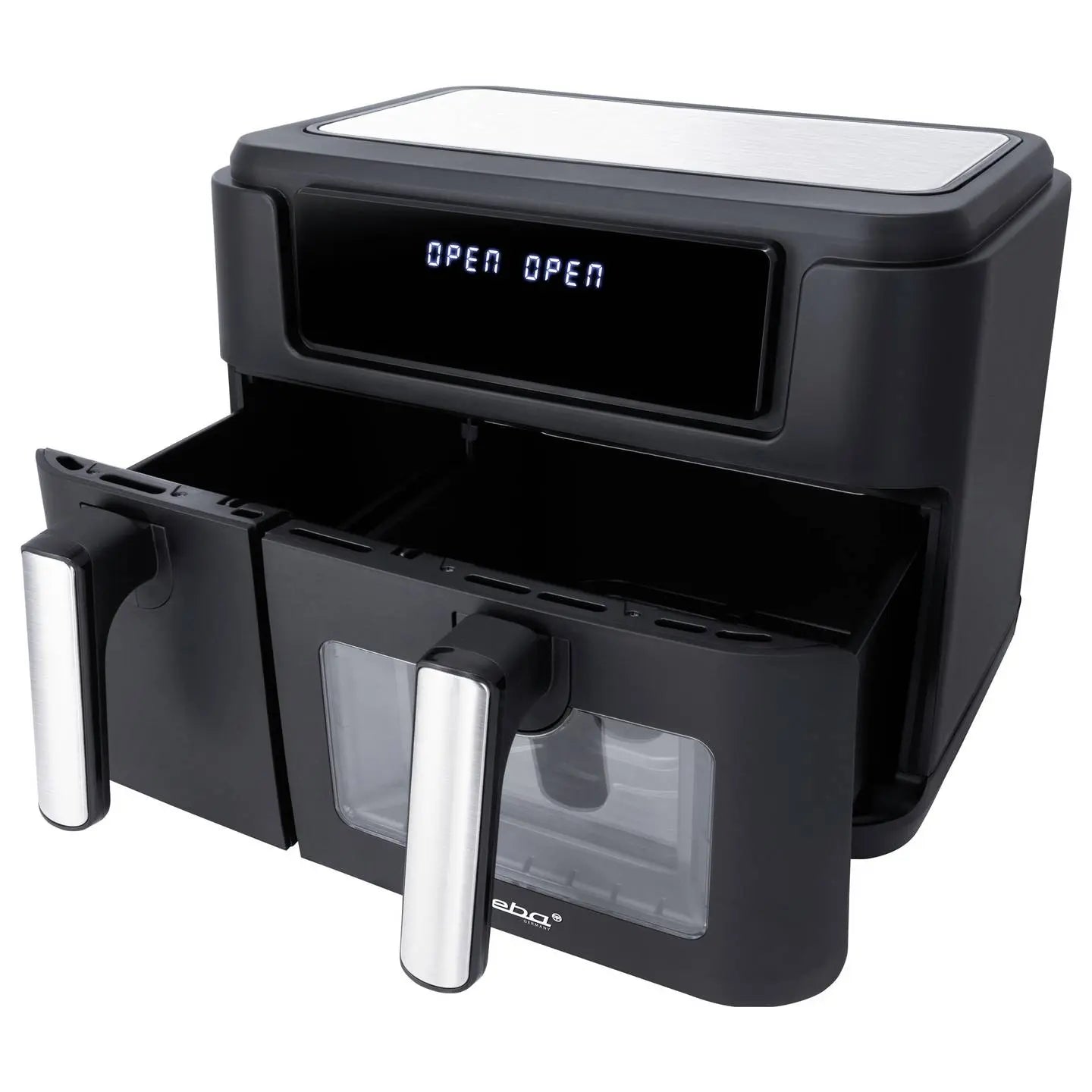 B-Ware Steba Doppel Heißluftfritteuse Fritteuse Duo Heißluftfritteuse Schwarz 2 Körbe 6 - 4011833200396