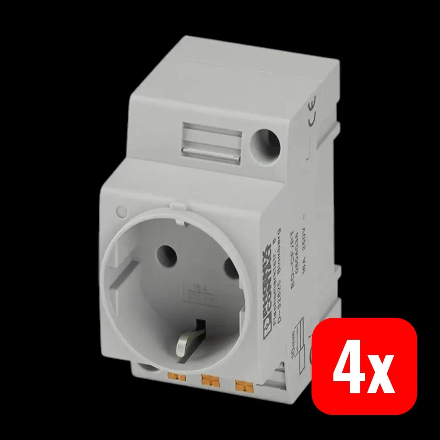 B-Ware Phoenix Contact Schaltschrank Steckdose Dose Eo Cf/Pt Grau Pa 60mm 45mm 4 Stück - 4055626225784