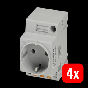 B-Ware Phoenix Contact Schaltschrank Steckdose Dose Eo Cf/Pt Grau Pa 60mm 45mm 4 Stück