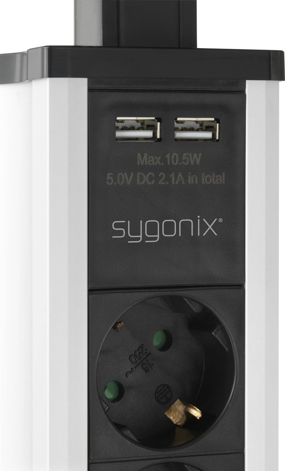 B-Ware Sygonix Sy 4737794 Steckdosenturm Mehrfachsteckdose Schwarz Schuko 2 Stück - 4064161177076