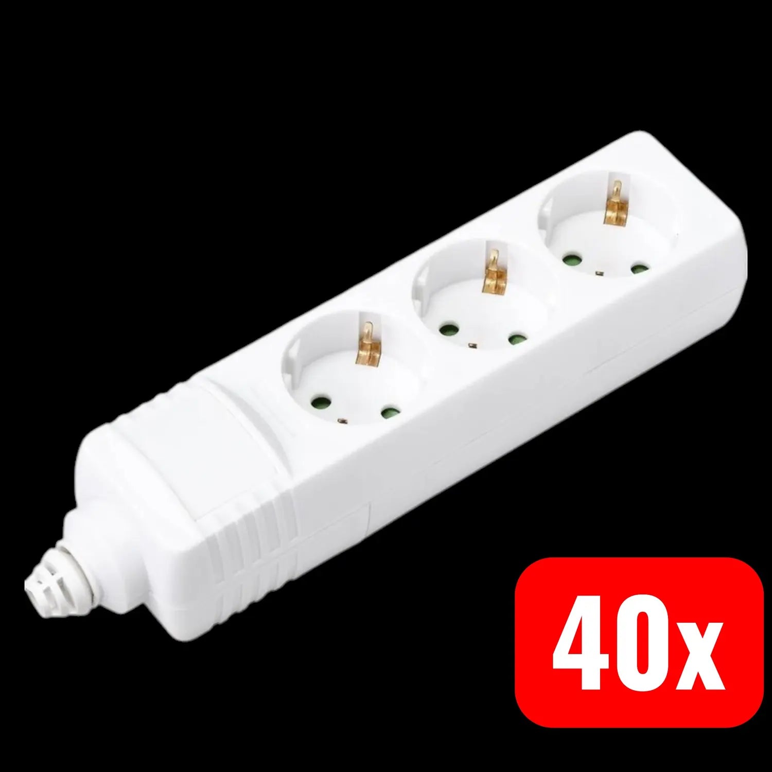B-Ware Sygonix Bt 2372208 Steckdosenleiste 3fach Weiß Steckdose 40 Stück - 4064161177342