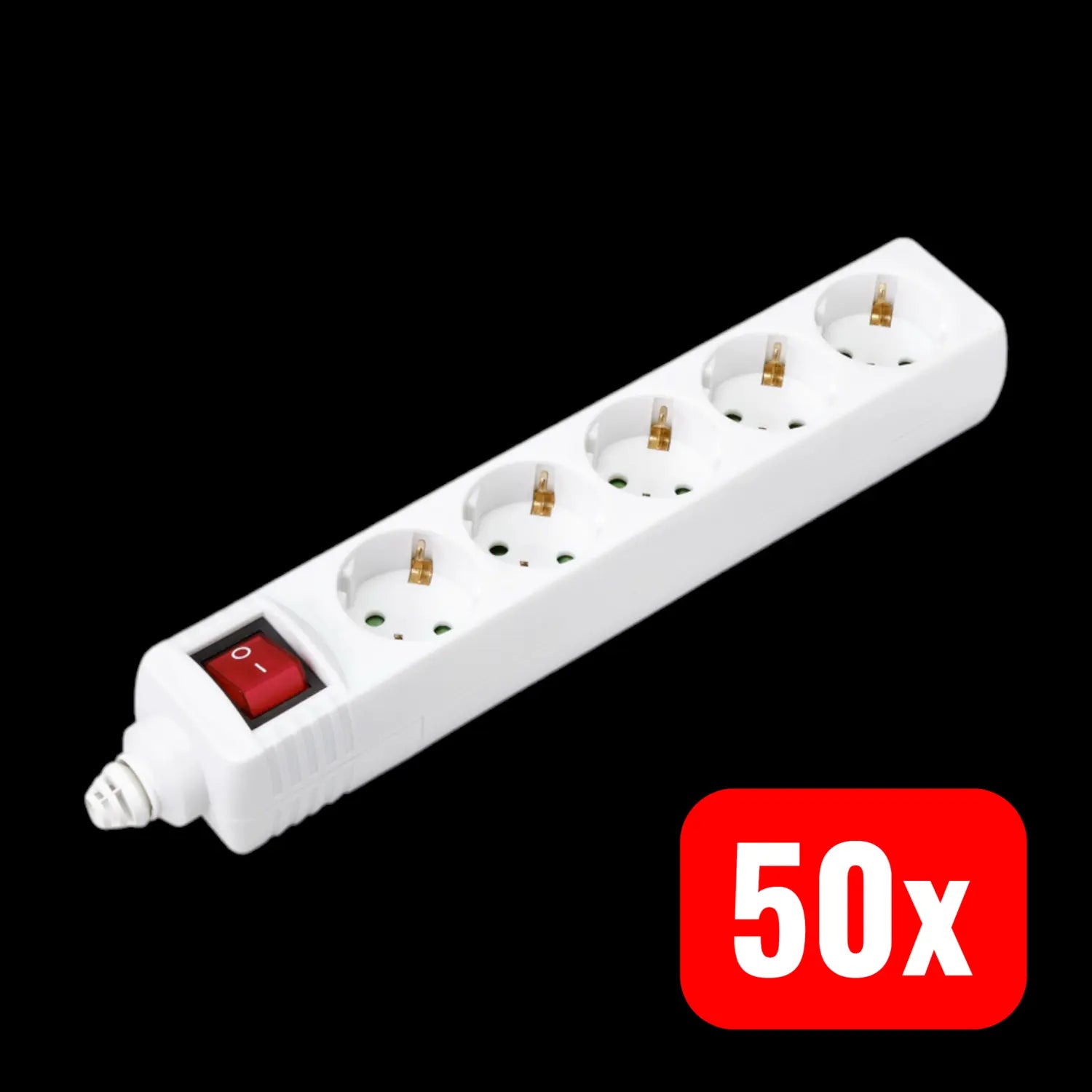 B-Ware Sygonix Steckdosenleiste Steckdosen Steckleiste Mit Schalter 5fach Weiß 50 Stück - 4064161177373
