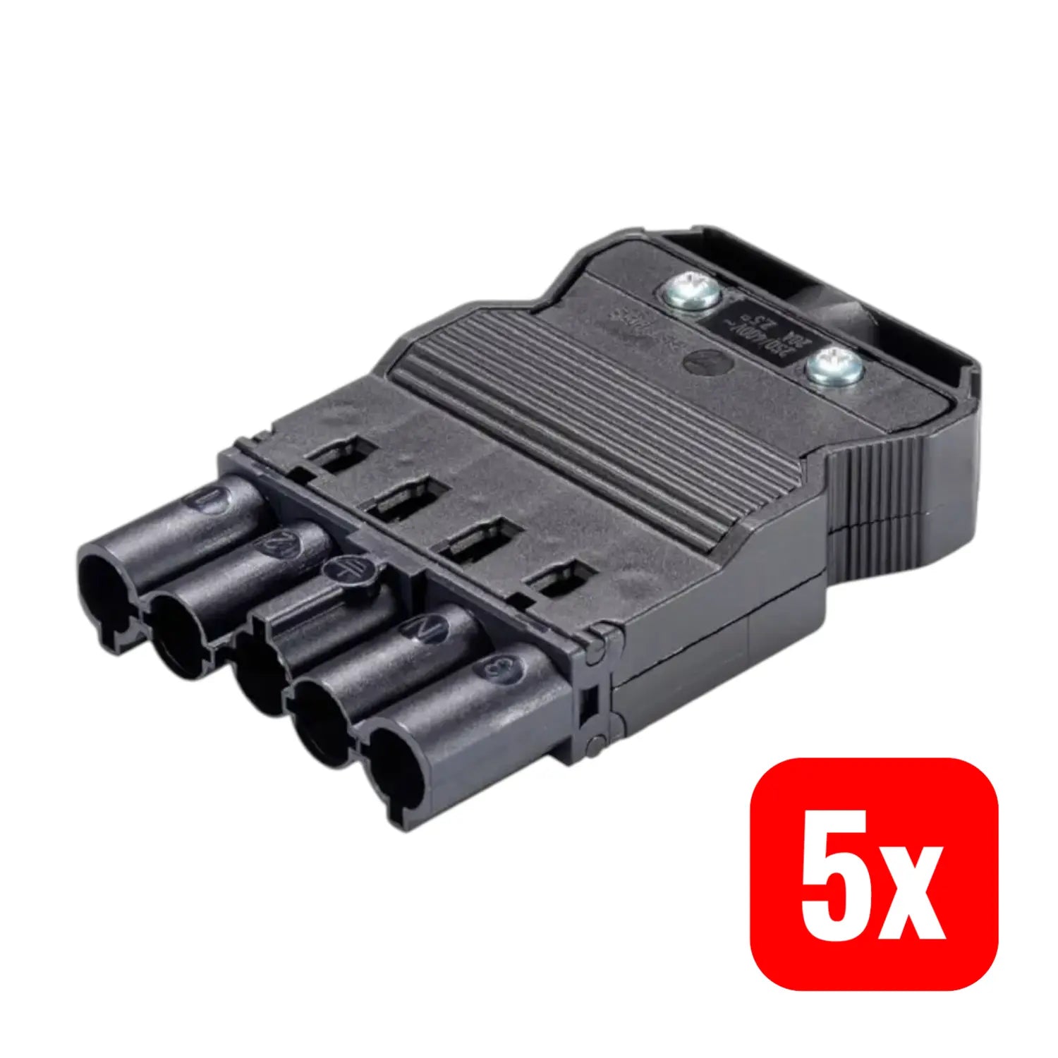 B-Ware Wieland Steckverbinder Stecker Plug Schraubanschluss Ip40 20 A 5 Pol 5 Stück - 4015573847057
