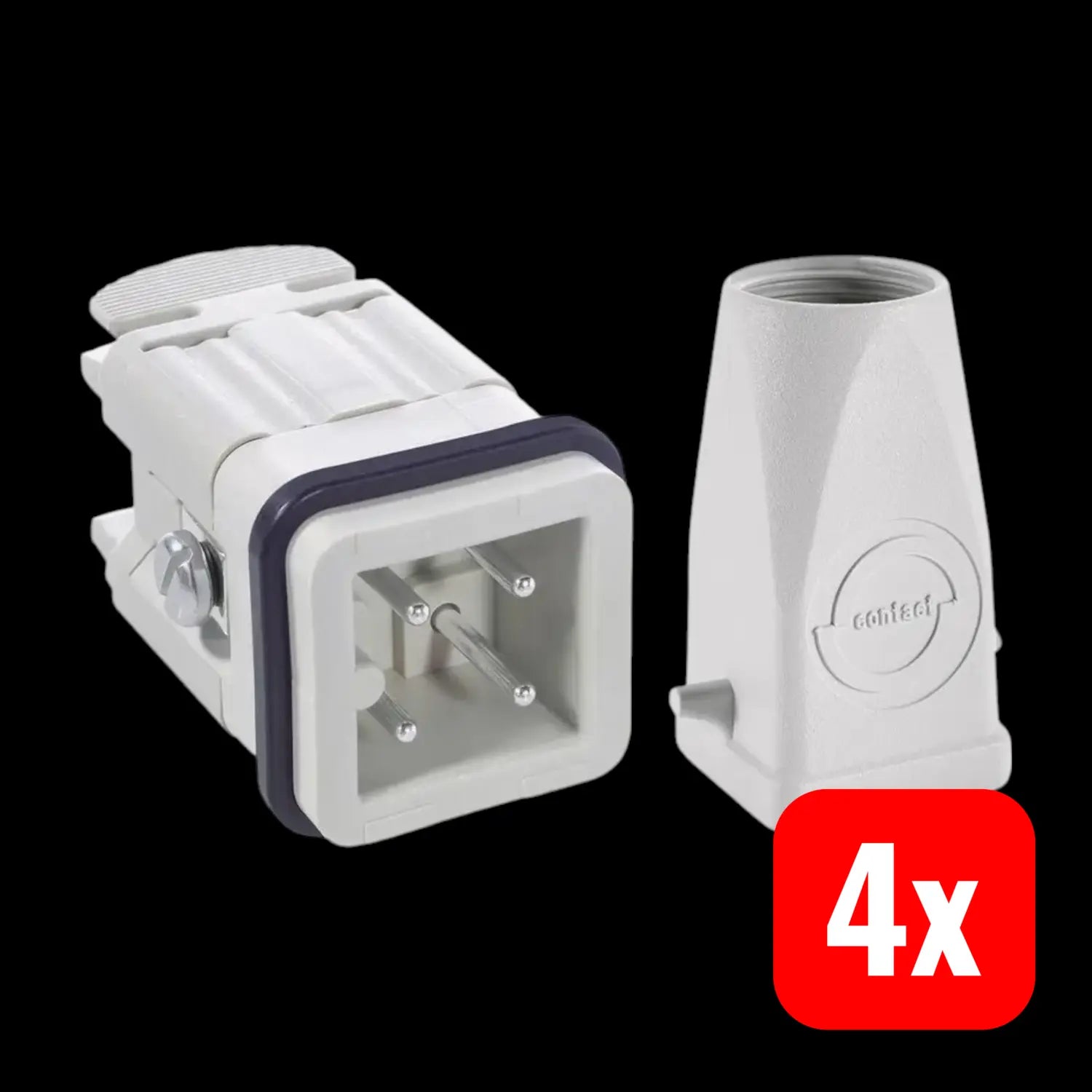 B-Ware Lapp Steckverbinder Set Verbindungssatz Epic Kit H A 3 Grau Schrauben Pe 4 Sets - 4044774773421