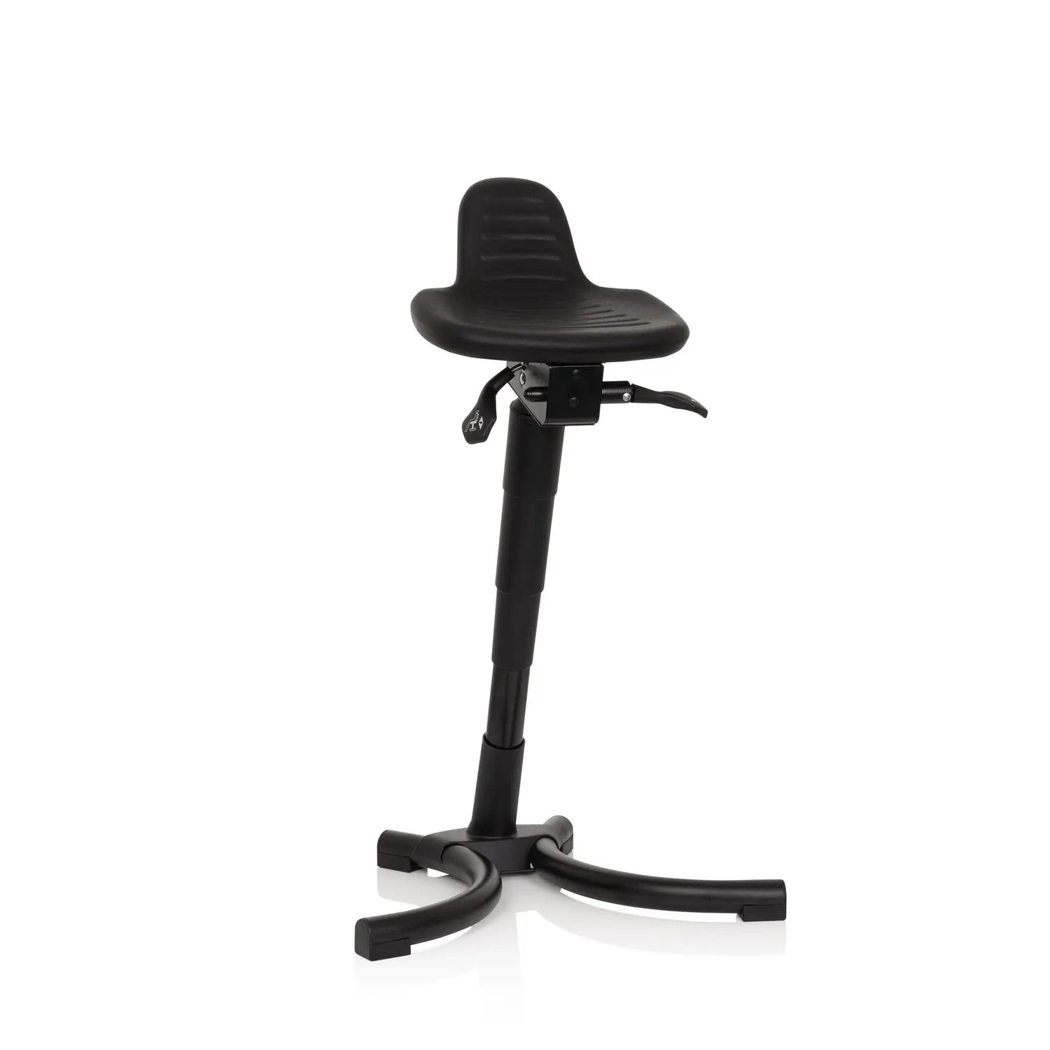 B-Ware Hjh Office Stehhilfe Stehsitz Arbeitsstuhl Top Work 34 Schwarz Rückenstütze