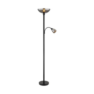 B-Ware Globo Stehlampe Stehleuchte Blade Schwarz Leselampe Fluter Schalter E27 Led
