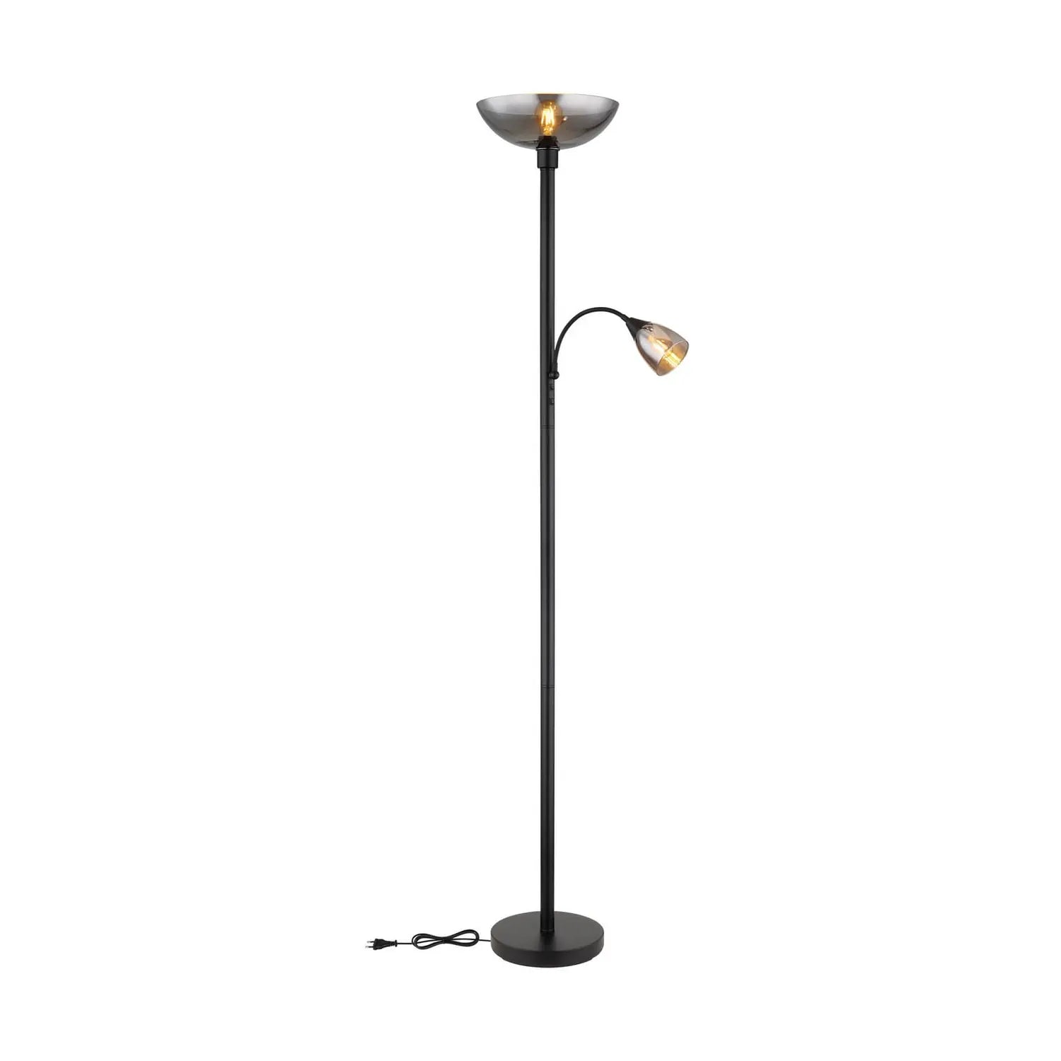 B-Ware Globo Stehlampe Stehleuchte Blade Schwarz Leselampe Fluter Schalter E27 Led - 9007371451951