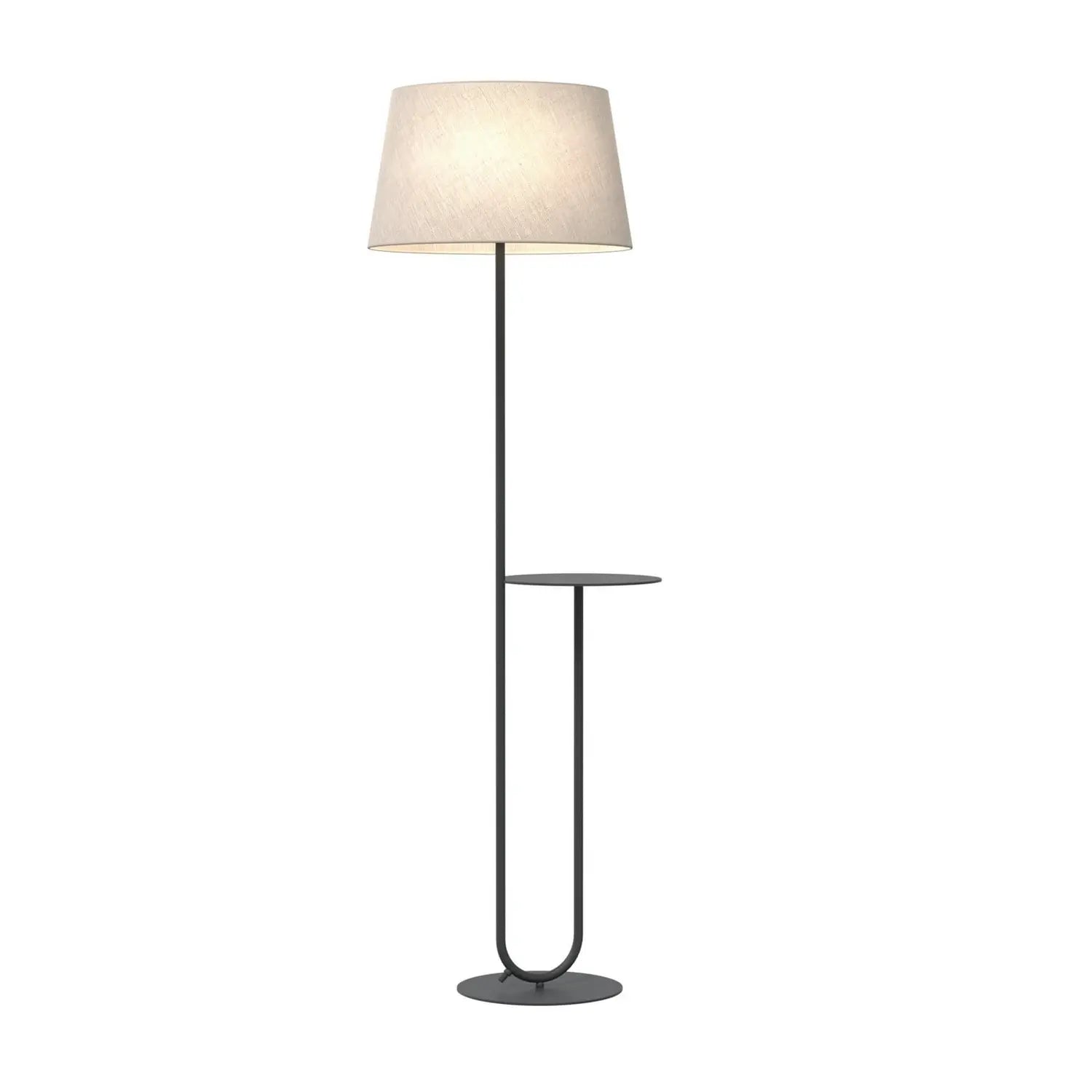 B-Ware Hotel Stehlampe Stehleuchte Schwarz Beige Stoff Metall 150 Cm - 5907106010986