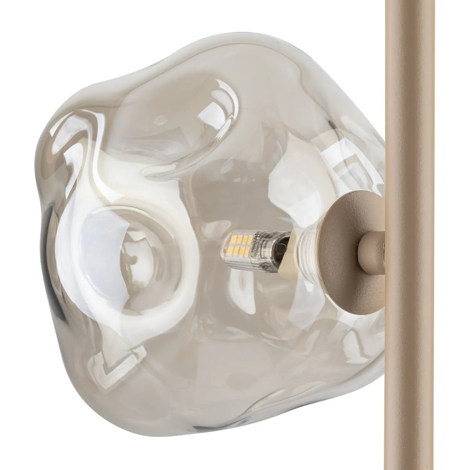 B-Ware Stehlampe Stehleuchte Lava Glas Sand Cognac G9 Wohnzimmer Beleuchtung - 5906135161539
