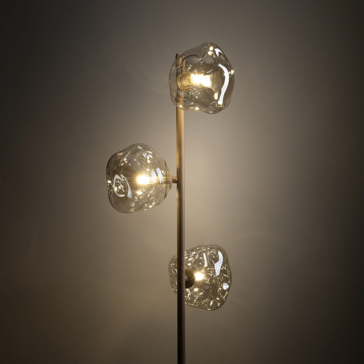 Stehlampe Stehleuchte Lava Glas sand cognac G9 Wohnzimmer Beleuchtung942 - 5906135161539