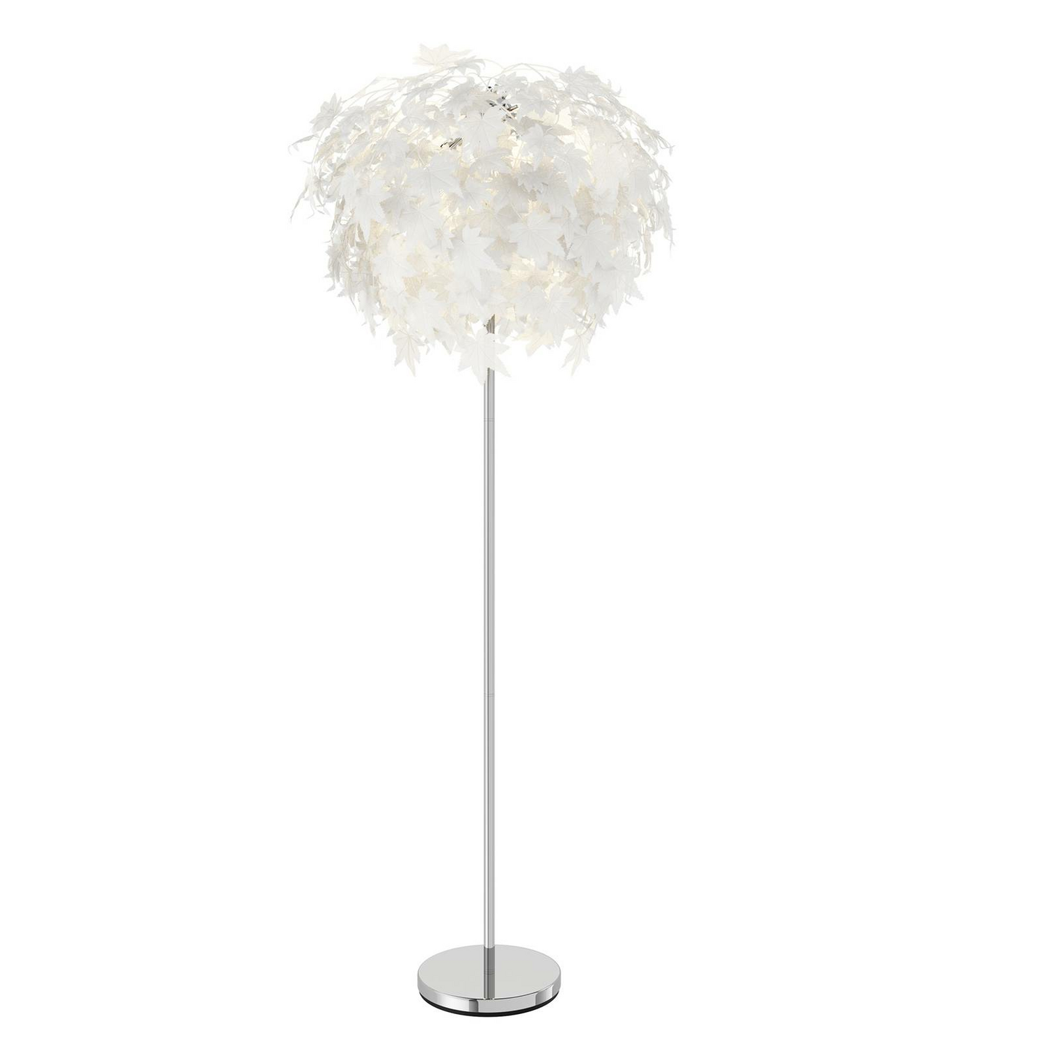 B-Ware Lindby Stehlampe Maple Stehleuchte Lampe Wohnzimmerlampe E27 Blattdekor Weiß - 4251096527483