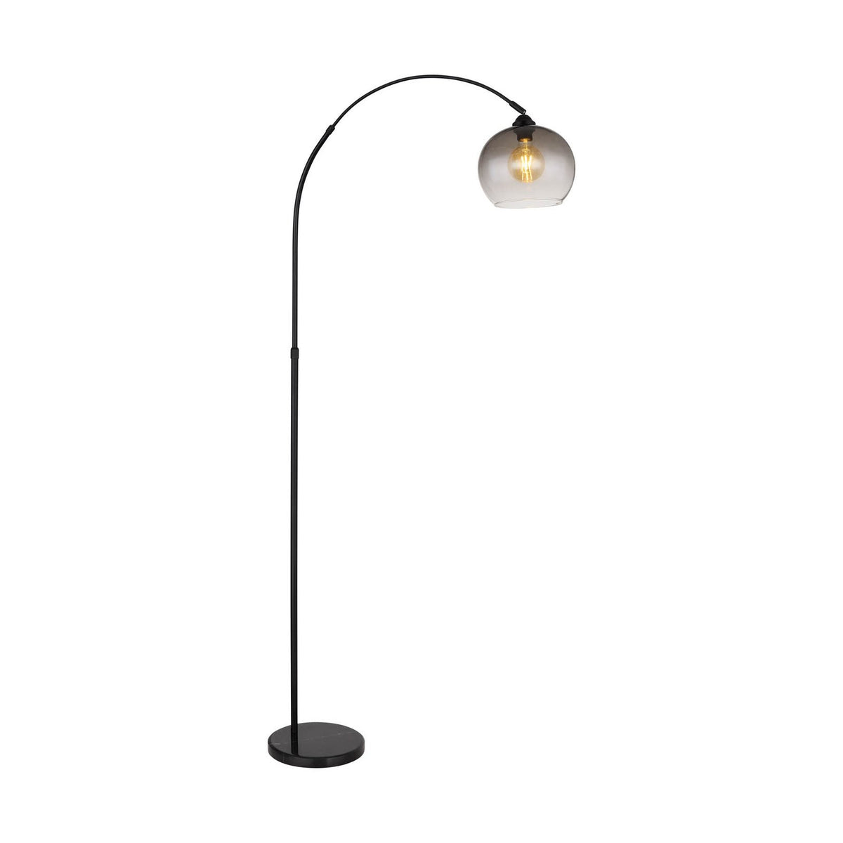 Globo Stehlampe Standlampe Newcastle Stehleuchte 196 cm schwarz matt rauchgrau - 9007371454228